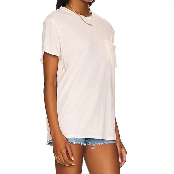 NEW FREE PEOPLE vella tee in white swan - Picture 2 of 3